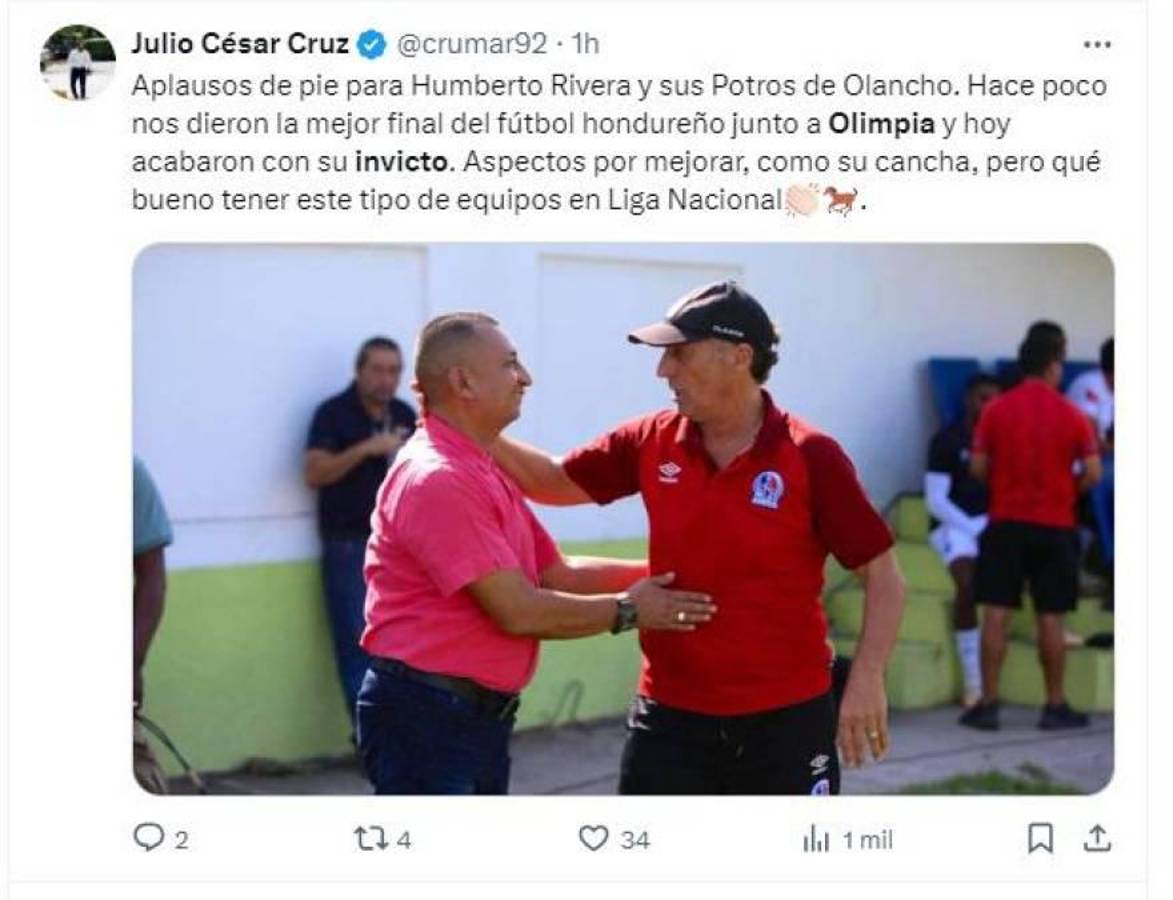 “Hasta que Olimpia lo vuelva a superar”, “Olancho enterró el invicto”: Prensa hondureña reacciona al batacazo de Potros