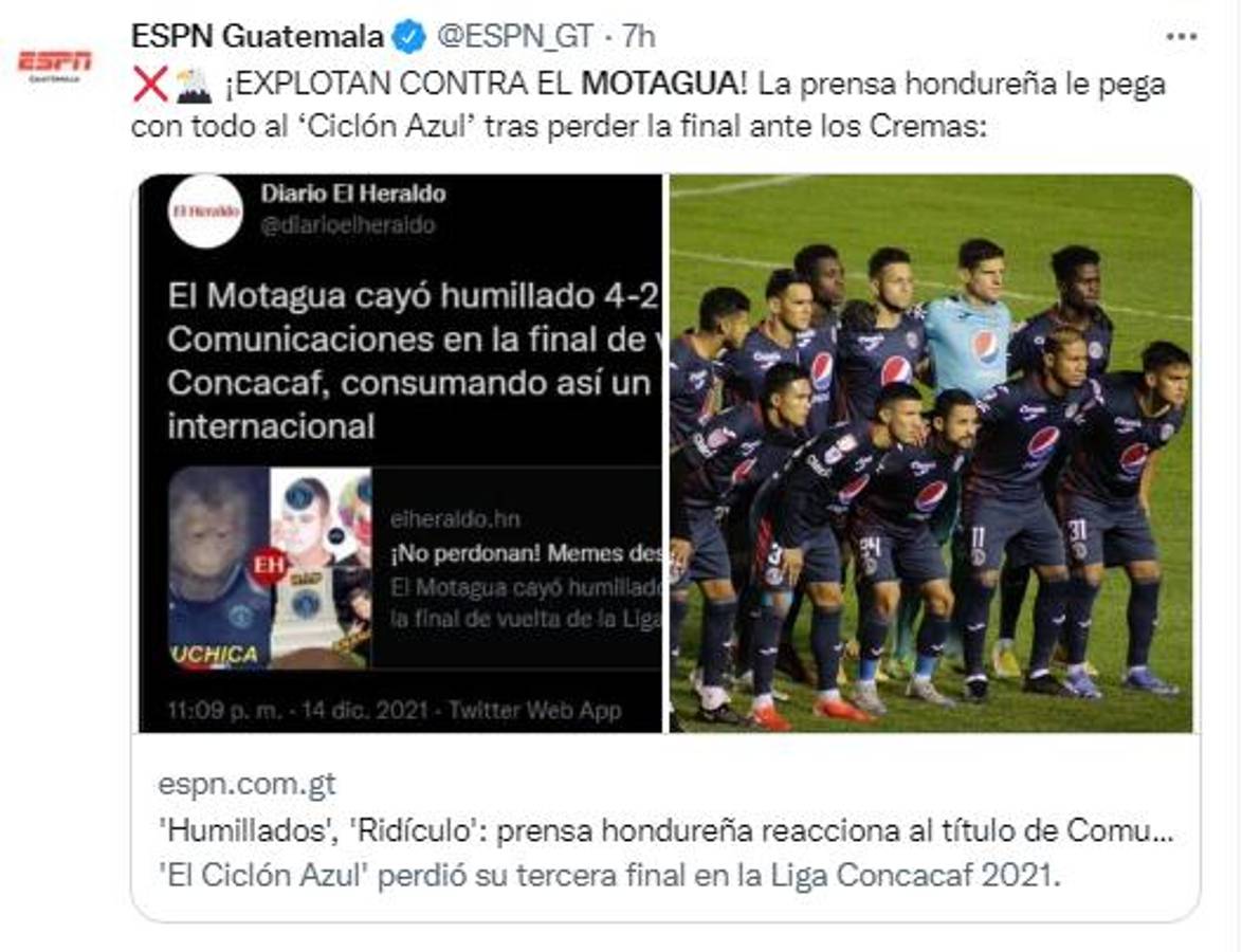 “Humillados, triple pesadilla y show de Anangonó”: Así reaccionó la prensa tras la debacle de Motagua ante Comunicaciones