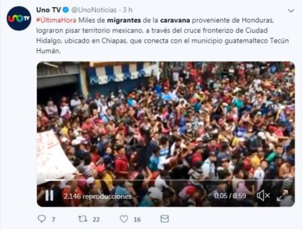 Lo que dicen los medios internacionales sobre la caravana de migrantes de hondureños