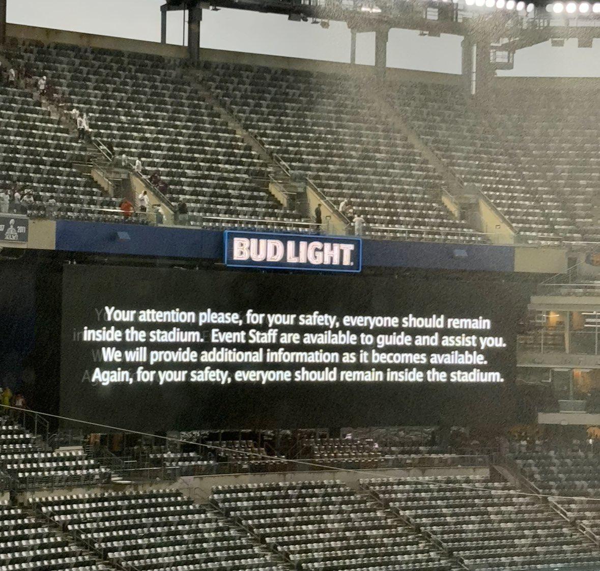 El mensaje de las autoridades del MetLife Stadium. Detenido el Clásico.