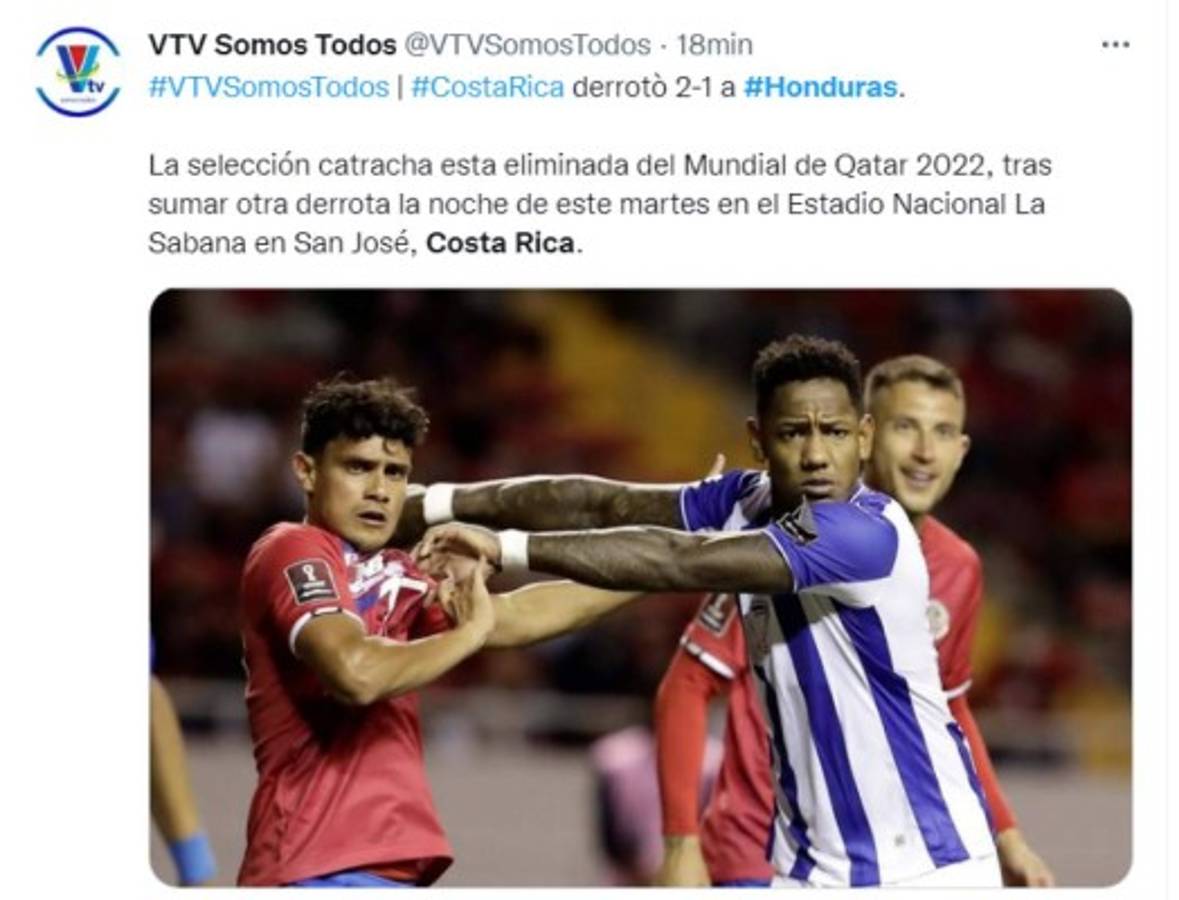 ¡Adiós Qatar, triunfo agónico, Costa Rica sobrevive! Lo que dice la prensa mundial tras el fracaso de la Selección de Honduras