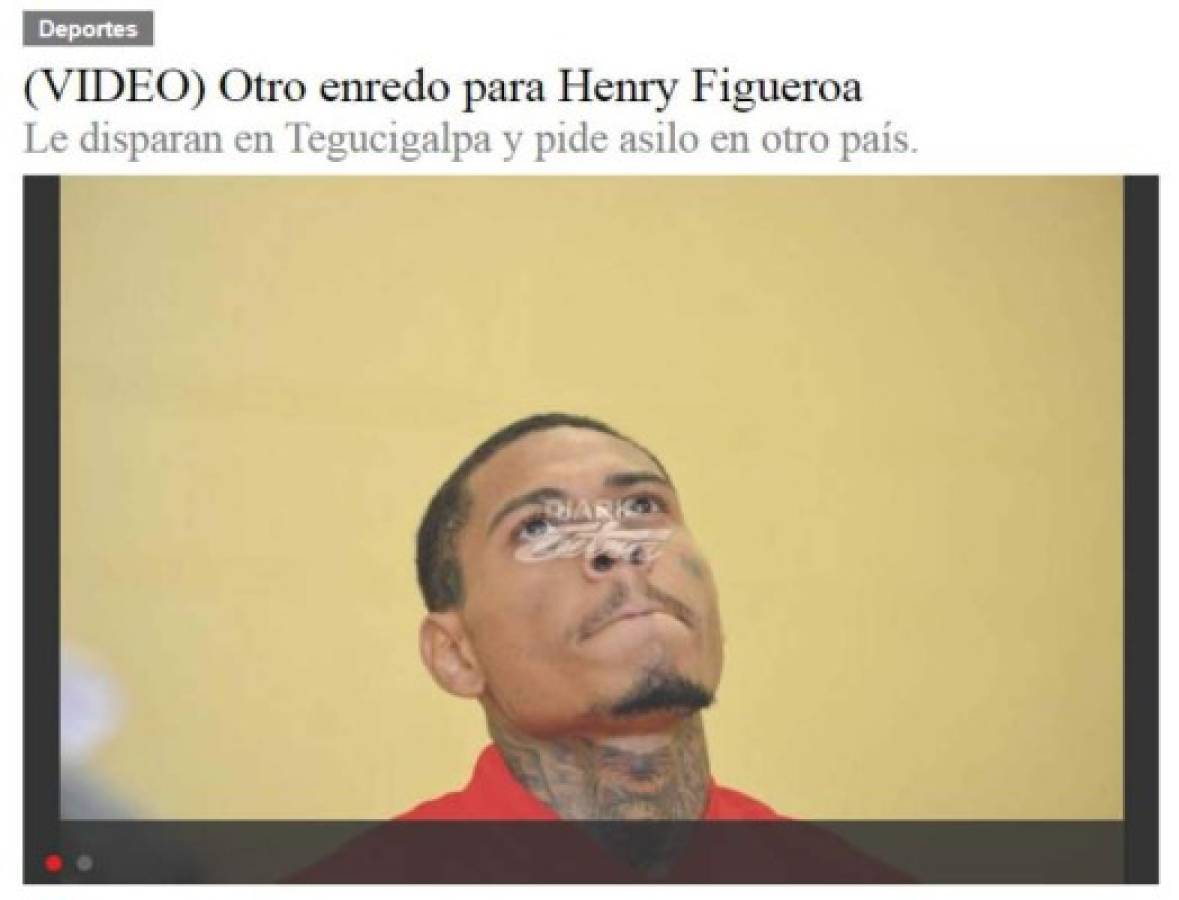 Así reacciona la prensa tras el intento de asesinato que sufrió Henry Figueroa