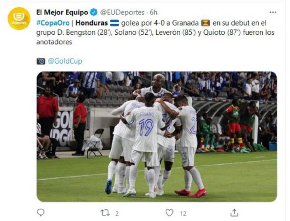 'La gran H se estrena', 'Queda mucha tarea': en las redes se comenta el debut de Honduras en Copa Oro