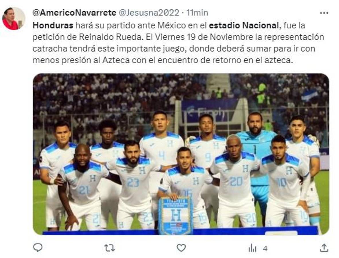 Lo que dicen los periodistas de Honduras sobre la decisión de jugar ante México en el estadio Nacional: “Es la mejor cancha y punto”