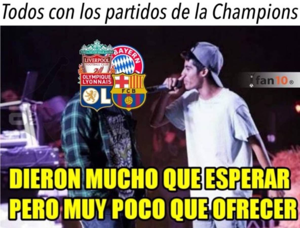 Los humillantes memes del empate del Barcelona ante el Lyon en Champions