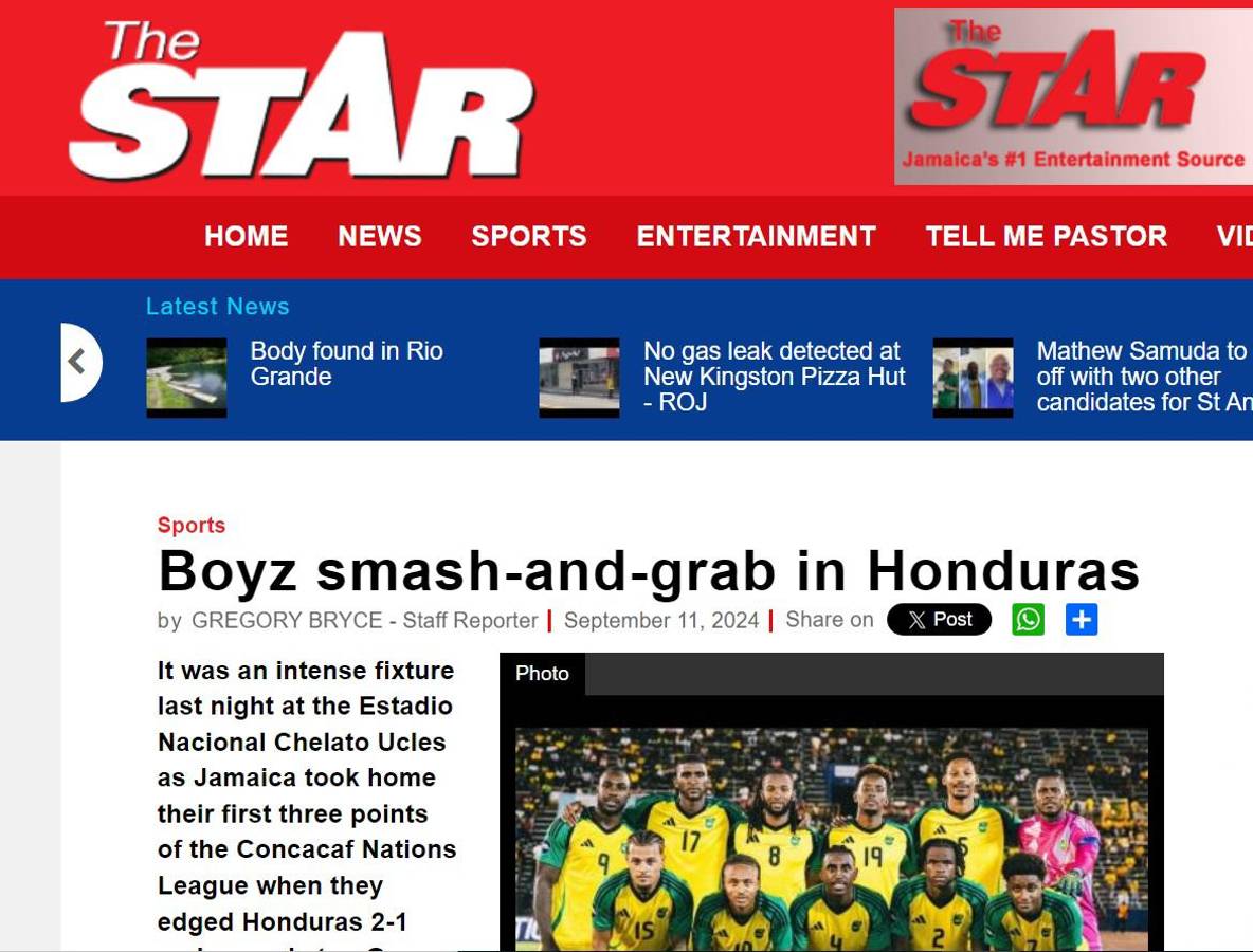 Prensa internacional se sorprendió por derrota de Honduras y en Jamaica festejan la victoria en Nations League