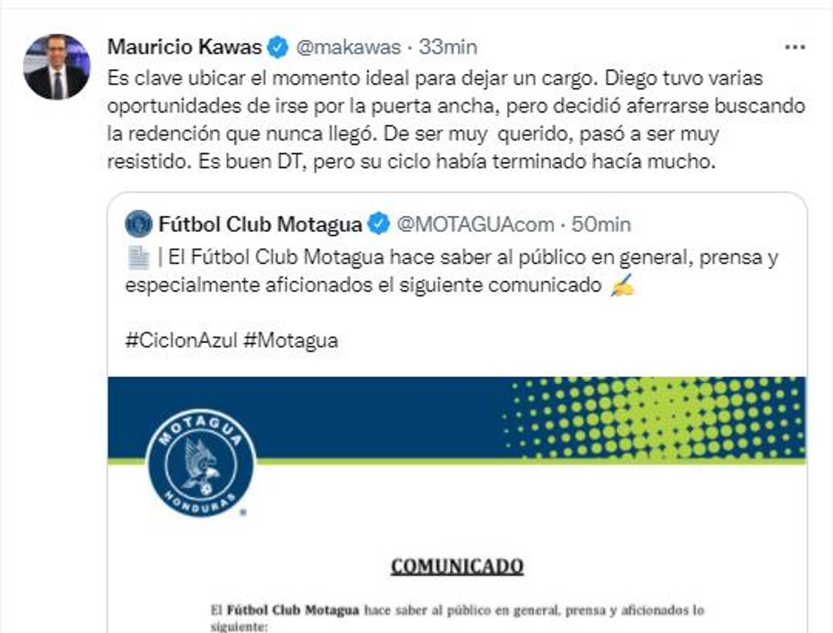 ¡Uno pide reconocimiento en el Nacional! La reacción de periodistas y aficionados tras la salida de Diego Vázquez de Motagua