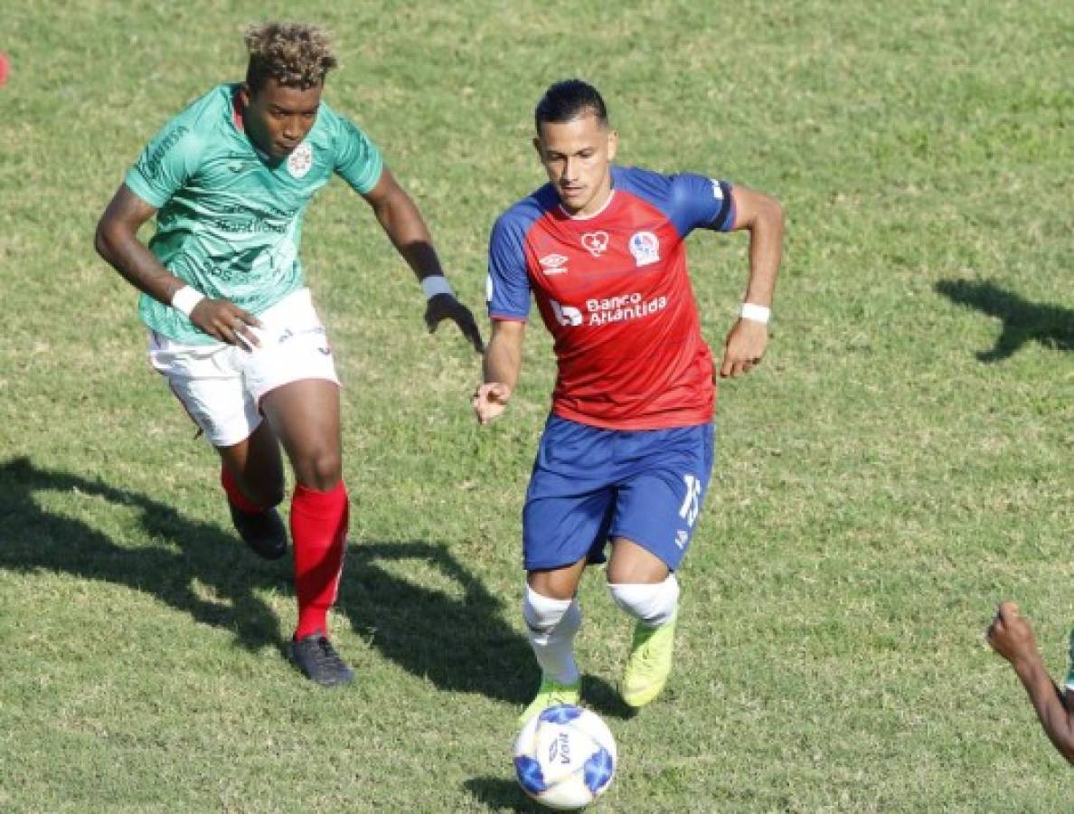 ¡Con todo! El 11 de Marathón para sorprender a Olimpia en la final de ida en Tegucigalpa  