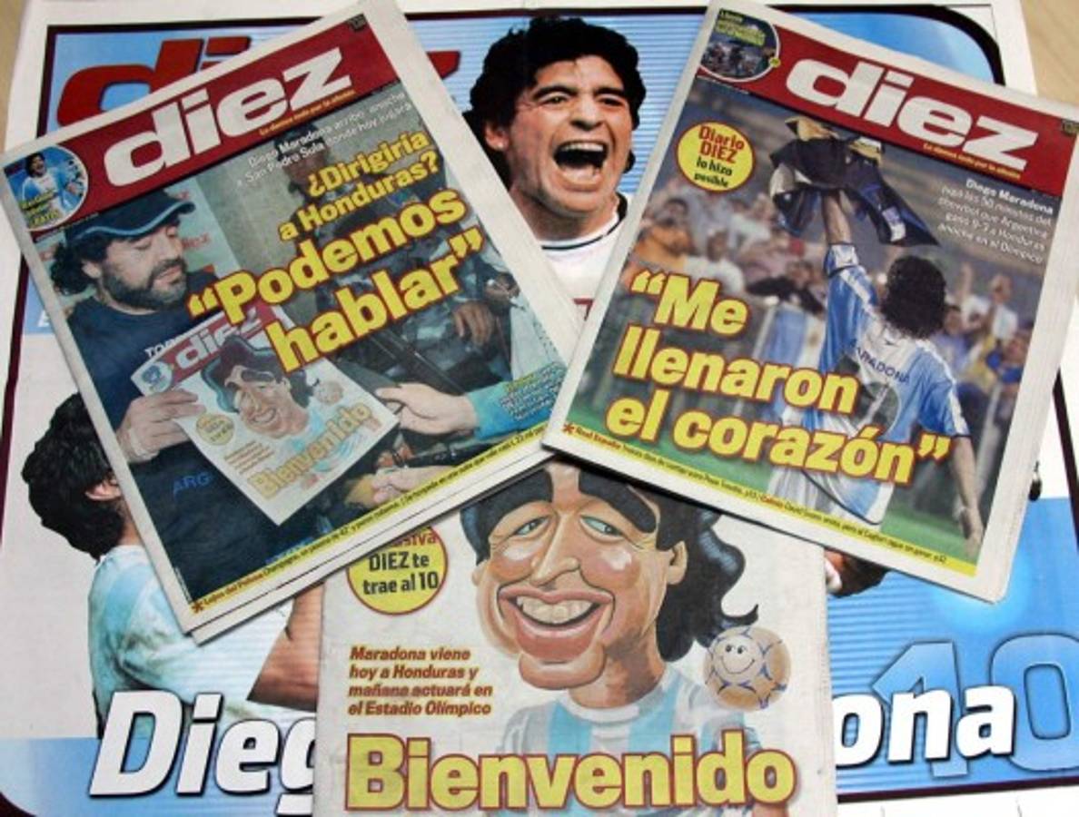 La visita inolvidable de Diego Maradona en Honduras 14 años antes de su muerte
