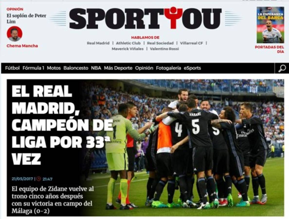 Lo que dice la prensa internacional sobre el título de Liga del Real Madrid