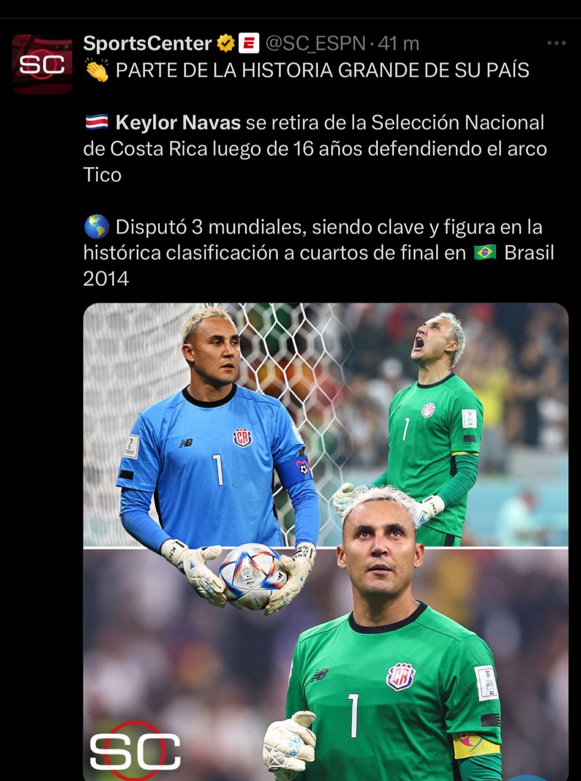 Sergio Ramos envía mensaje y en Panamá lanzan duro: las reacciones tras el retiro de Keylor Navas de la Selección de Costa Rica