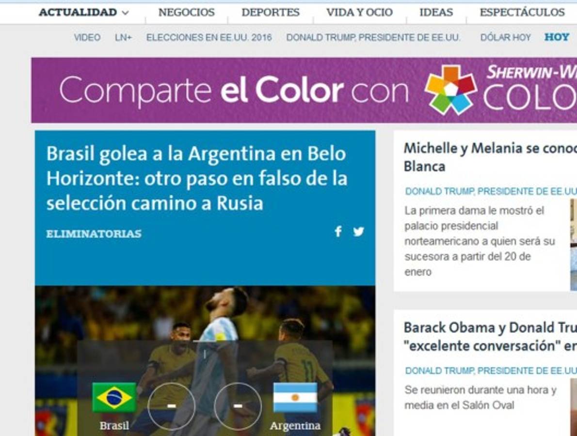 'Catástrofe, humillación', así reacciona la prensa tras goleada de Brasil a Argentina