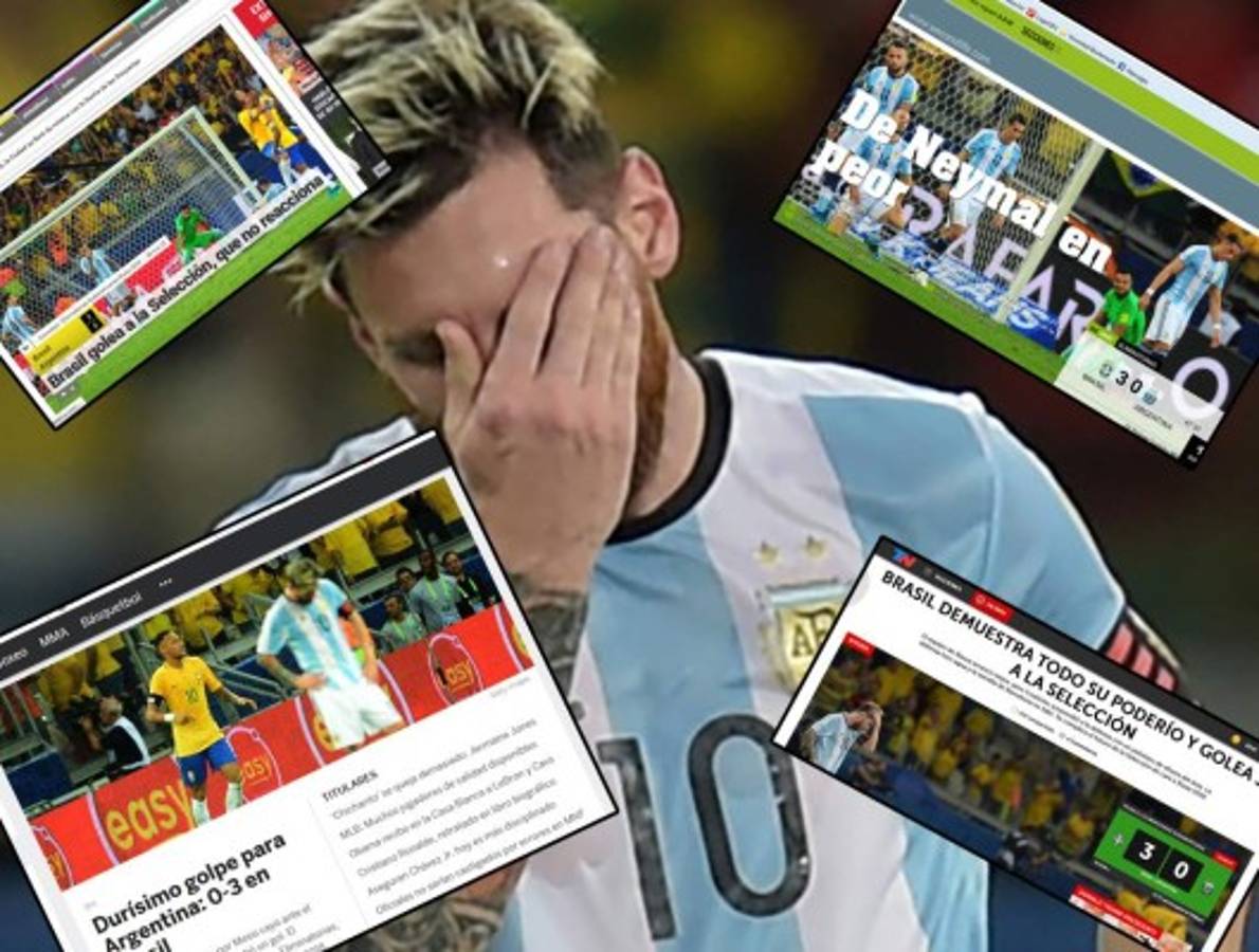'Catástrofe, humillación', así reacciona la prensa tras goleada de Brasil a Argentina