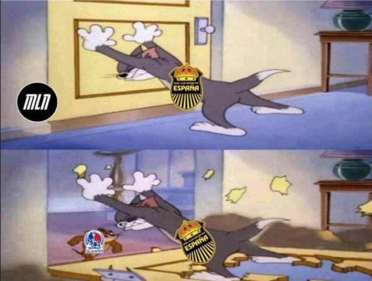 Los memes no perdonan a Real España tras perder el liderato de la Liga Nacional ante Olimpia