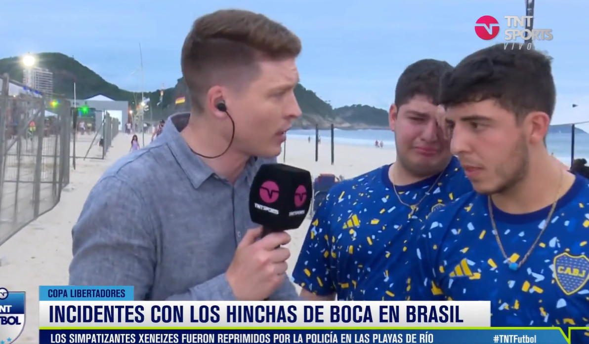 Afición de Boca invadía Copacabana previo a la final de Copa Libertadores... ¡y fueron emboscados por hinchas del Fluminense!