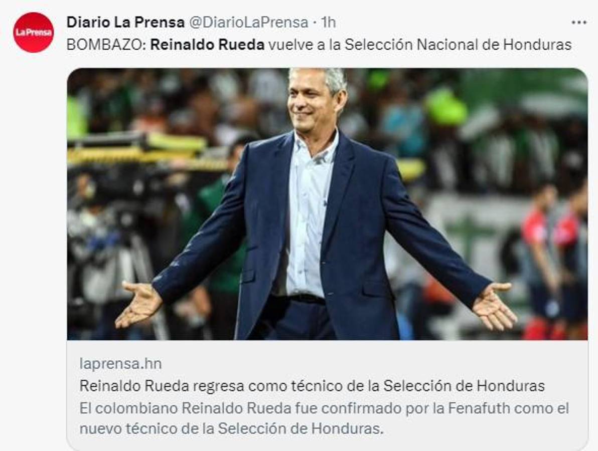 Lo que dice la prensa hondureña sobre la llegada de Reinaldo Rueda a la Selección Nacional: “Ojalá pueda unir al país”