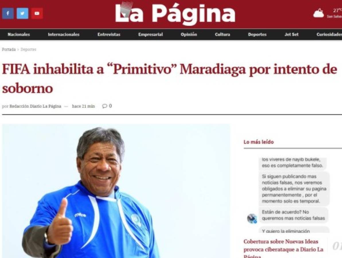 La prensa mundial hace eco del escándalo de Primi Maradiaga