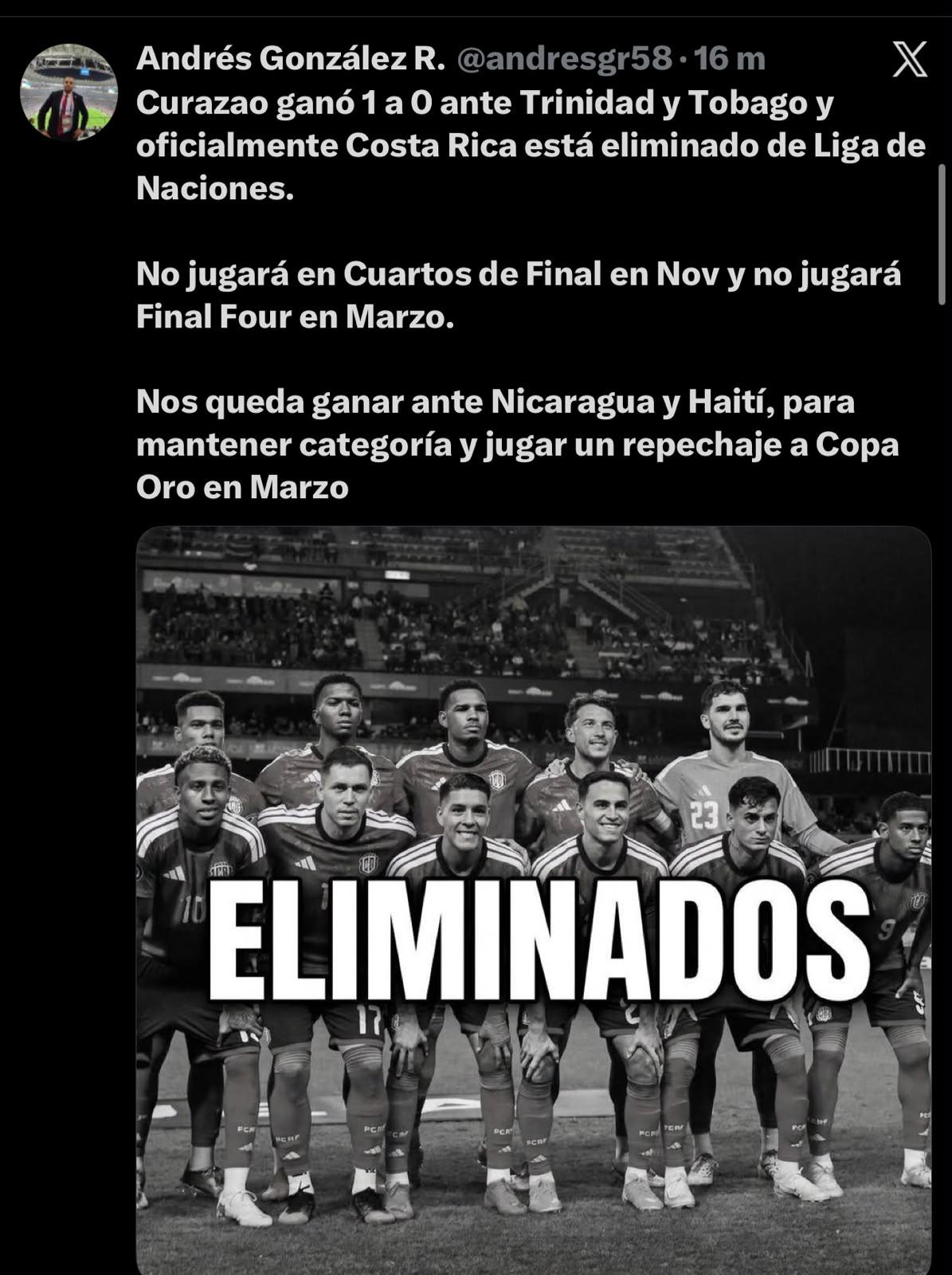 La peor de la historia: prensa reacciona al fracaso de Costa Rica en Nations League