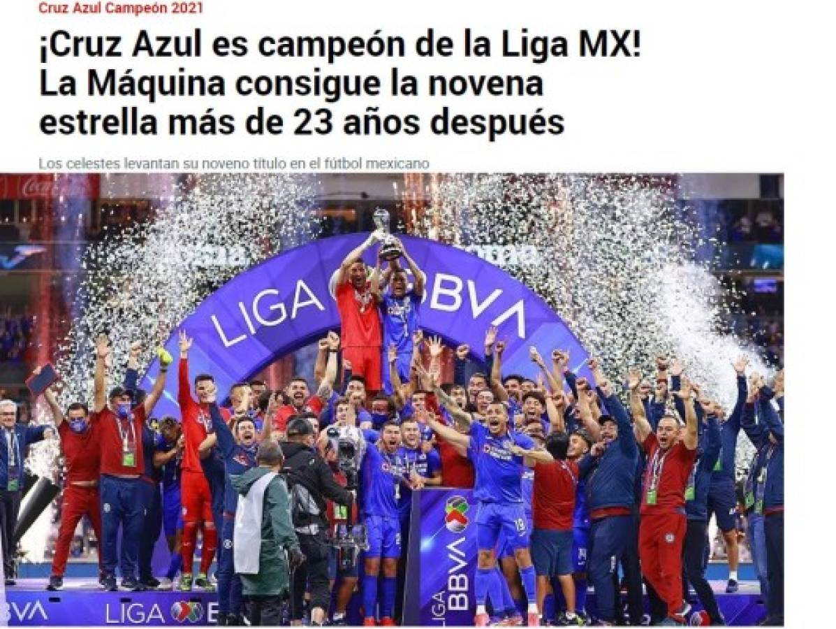 'Acabó el embrujo y AMLO se rinde': Prensa mundial tras el noveno título de Cruz Azul en la Liga MX