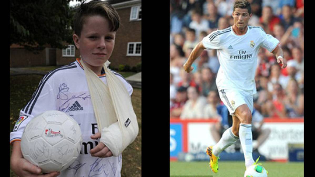 VIDEO: Cristiano fractura la muñeca a un niño tras un tiro libre