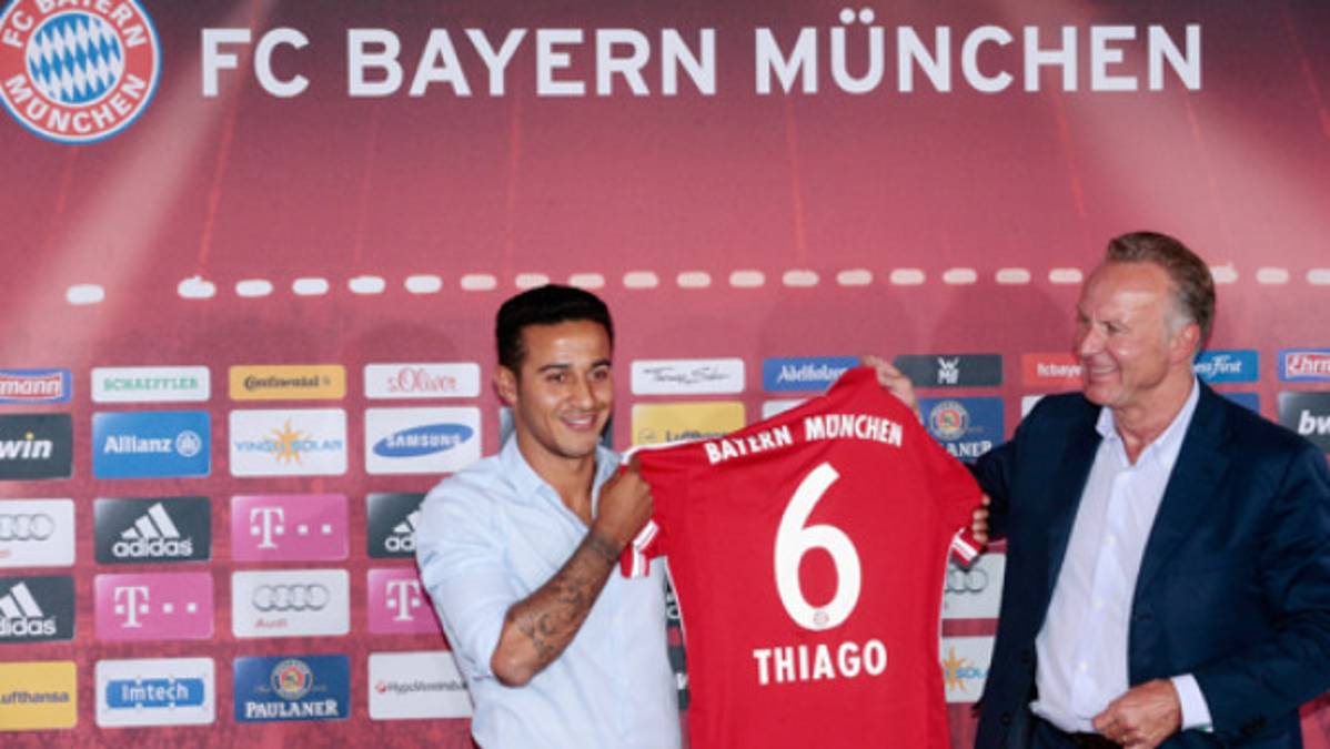Thiago Alcántara, presentado como jugador del Bayern Munich