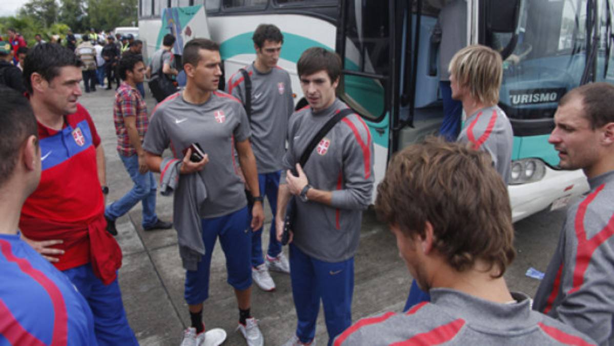 La selección de Serbia llegó a Honduras