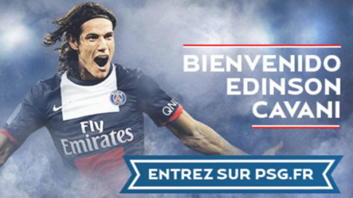 Cavani, jugador del Paris Saint Germain
