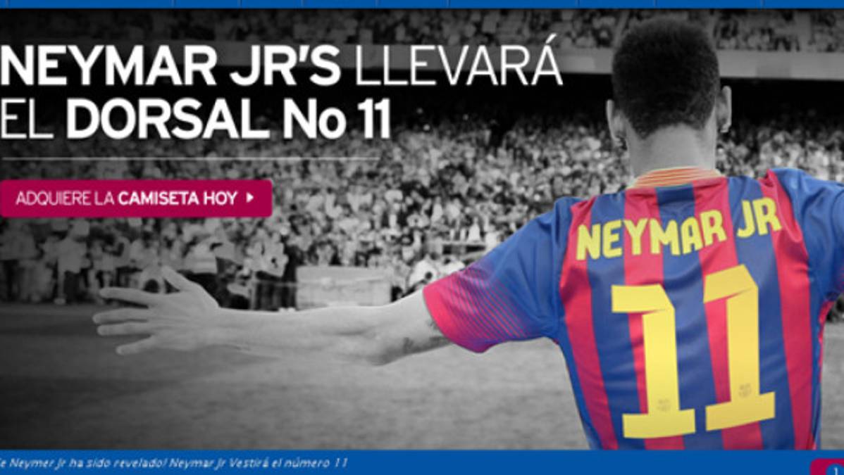 Neymar es el nuevo 'número 11” del Barcelona