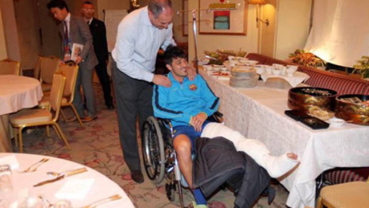 Villa recibe el apoyo de sus compañeros