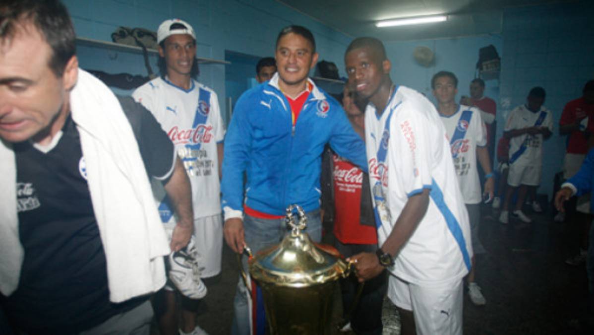 Así celebró Olimpia en su camerino