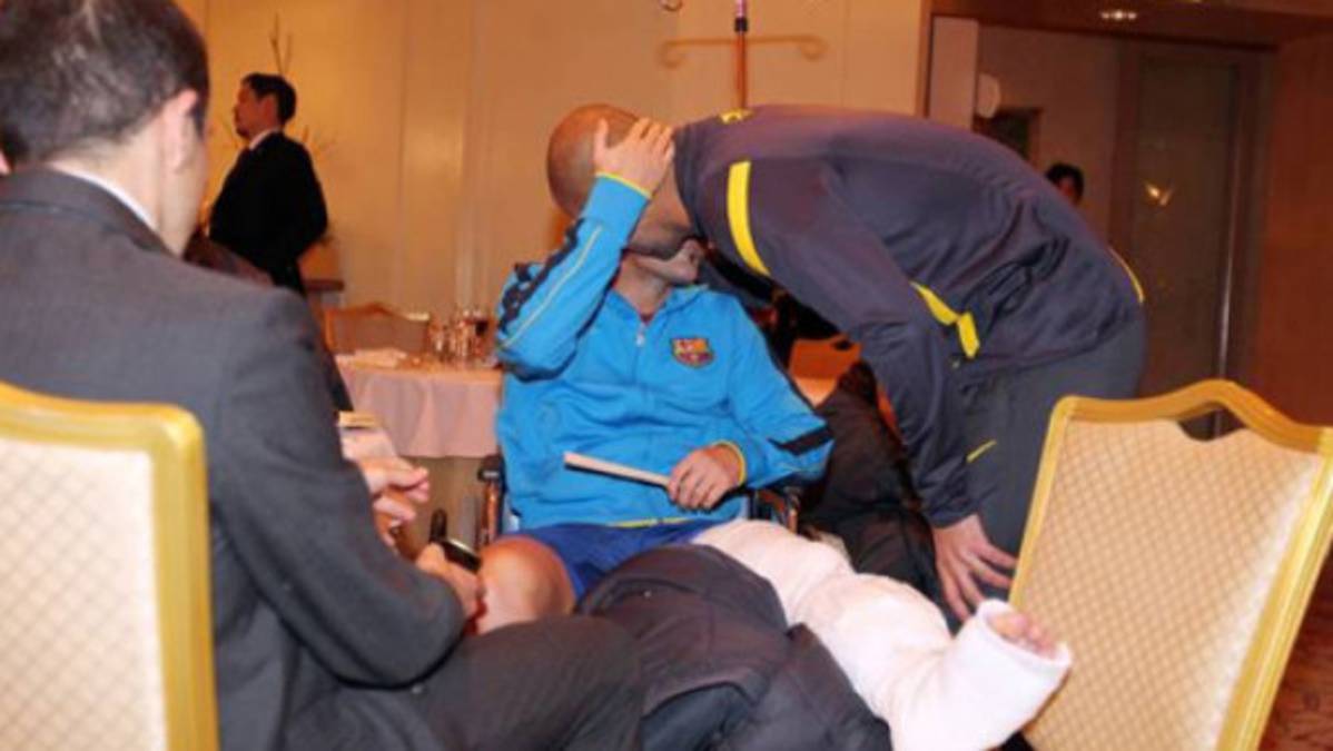 Villa recibe el apoyo de sus compañeros