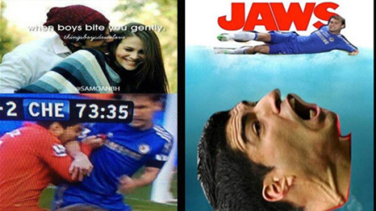 Luis Suárez víctima de montajes tras mordida a Ivanovic