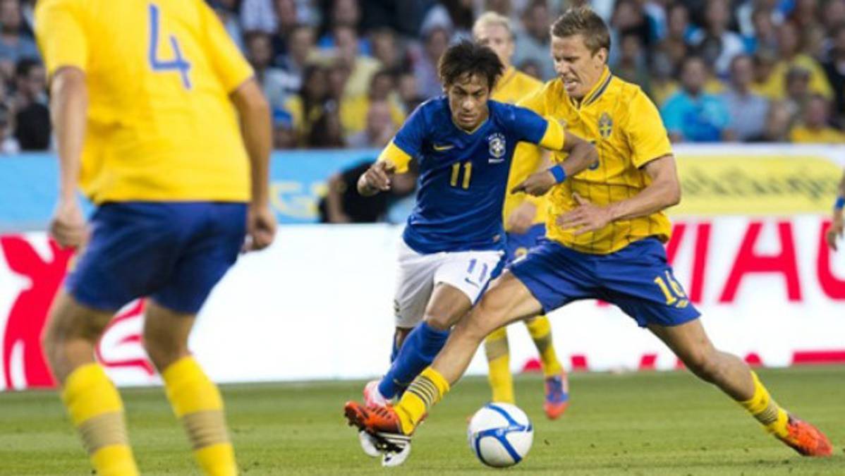 En juego histórico, Brasil goleó a Suecia