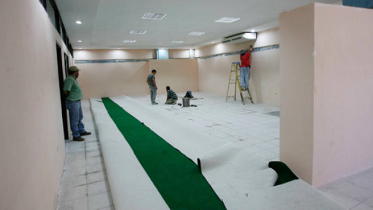Casi listos los camerinos del Olímpico
