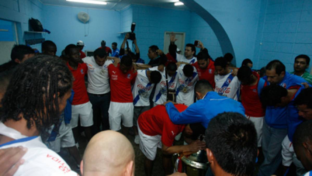 Así celebró Olimpia en su camerino