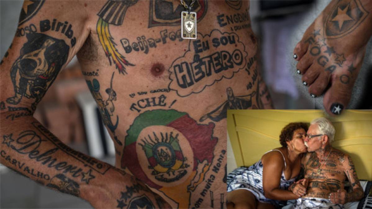 Brasileño loco por el fútbol lleva la camiseta del Botafogo a flor de piel