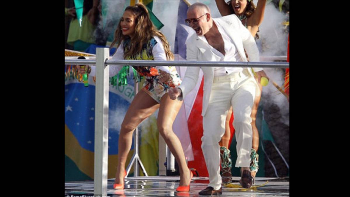 Pitbull, JLO y Leitte ensayan canción del Mundial en Fort Lauderdale