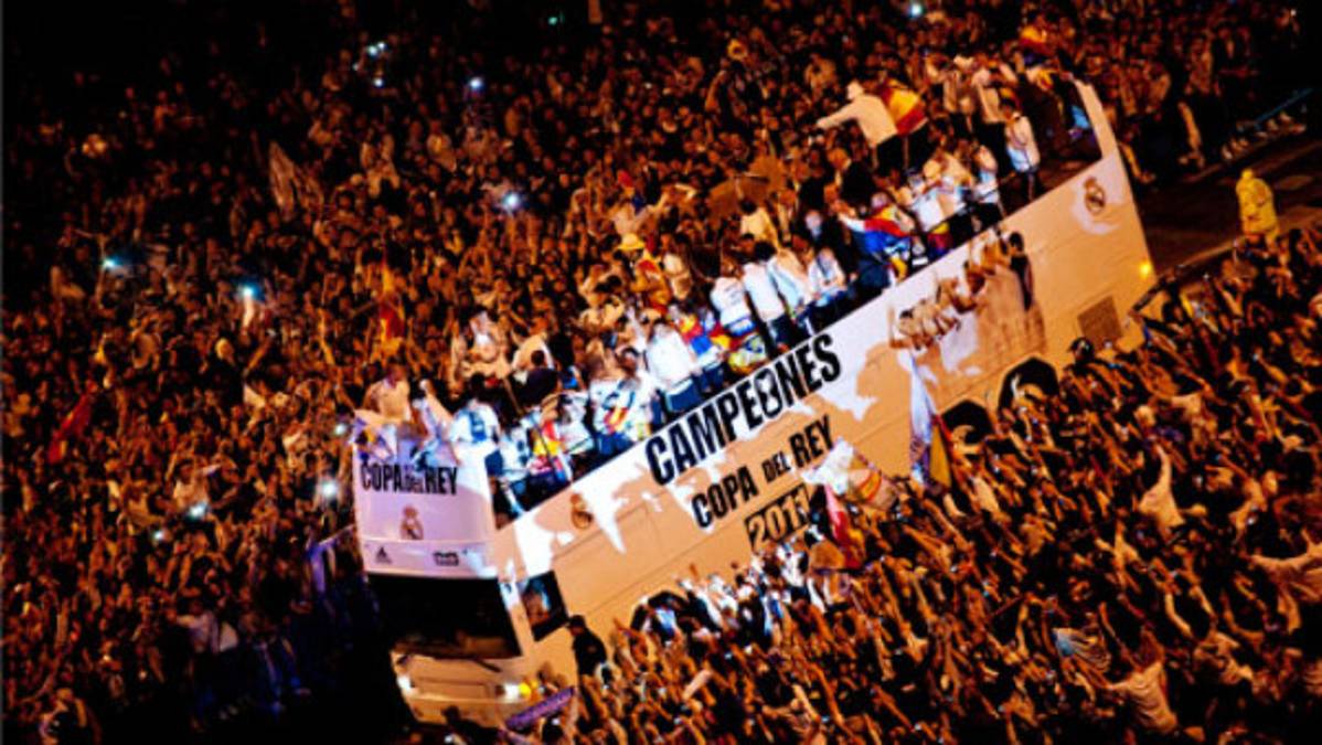 El bus del Real Madrid aplasta la Copa del Rey