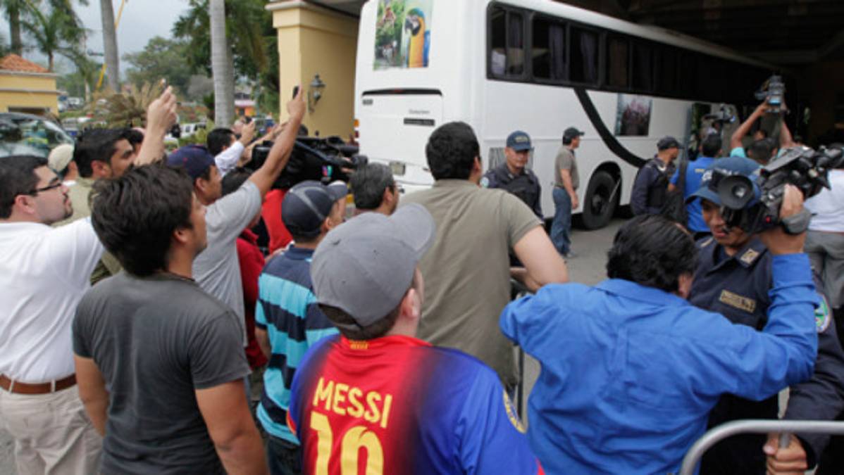 Así fue recibido México a su llegada a San Pedro Sula