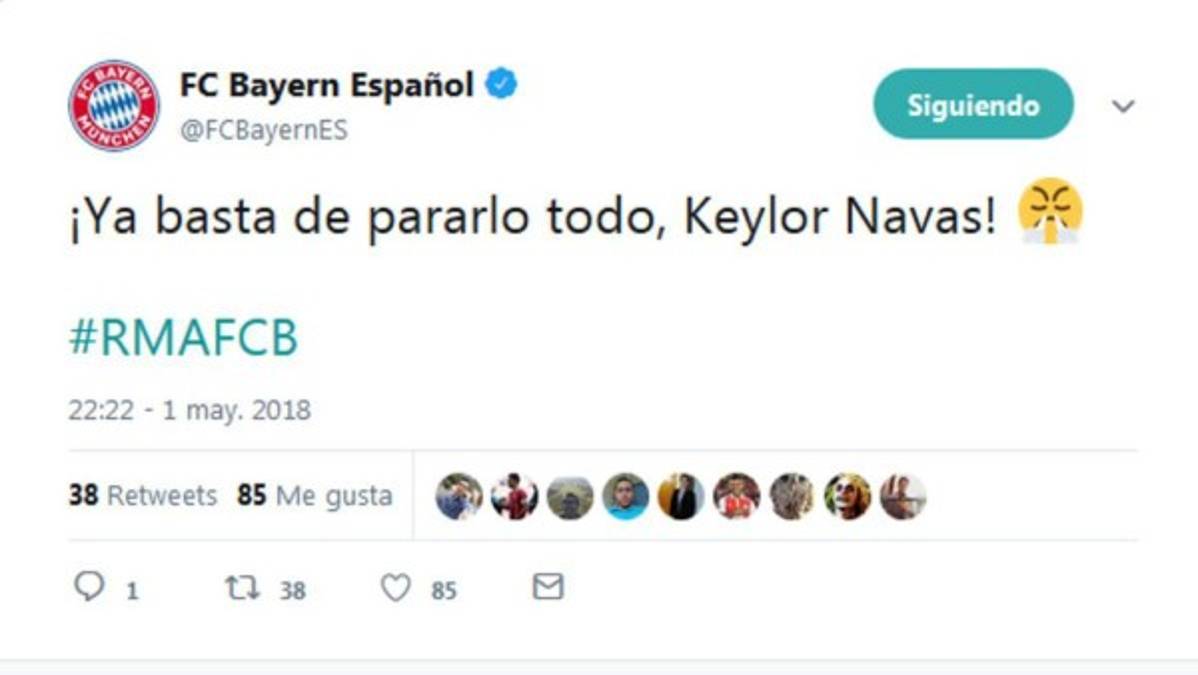 Redes sociales del Bayern se rinden a Keylor: '¡Basta ya de pararlo todo!'