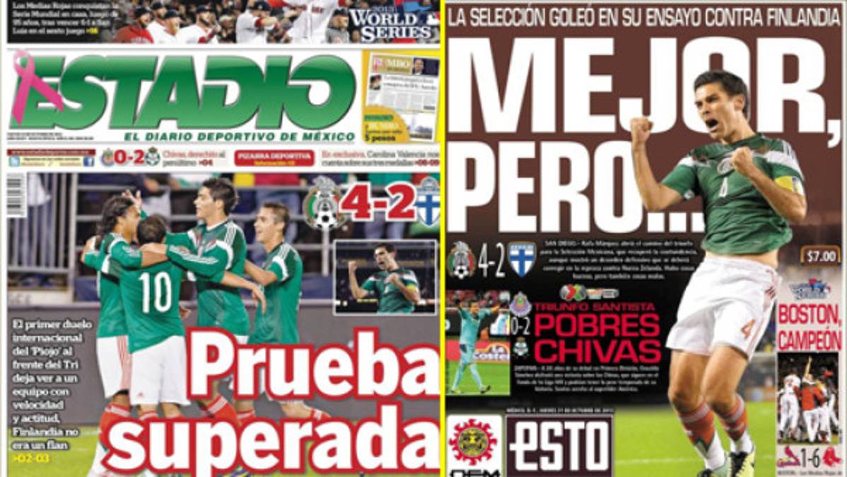 Prensa mexicana no tan convencida tras triunfo ante Finlandia