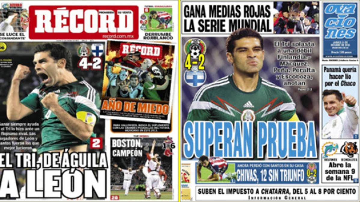 Prensa mexicana no tan convencida tras triunfo ante Finlandia