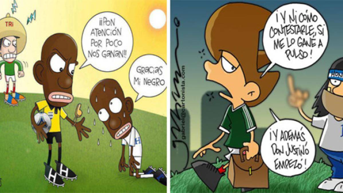 Con caricaturas se desahogan en México tras empate ante Honduras