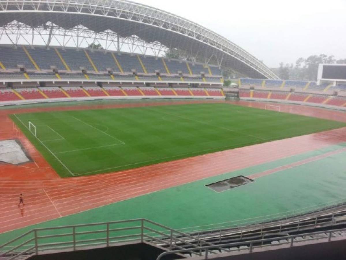 ¡Espectacular drenaje! Así luce estadio de Costa Rica pese a torrencial aguacero