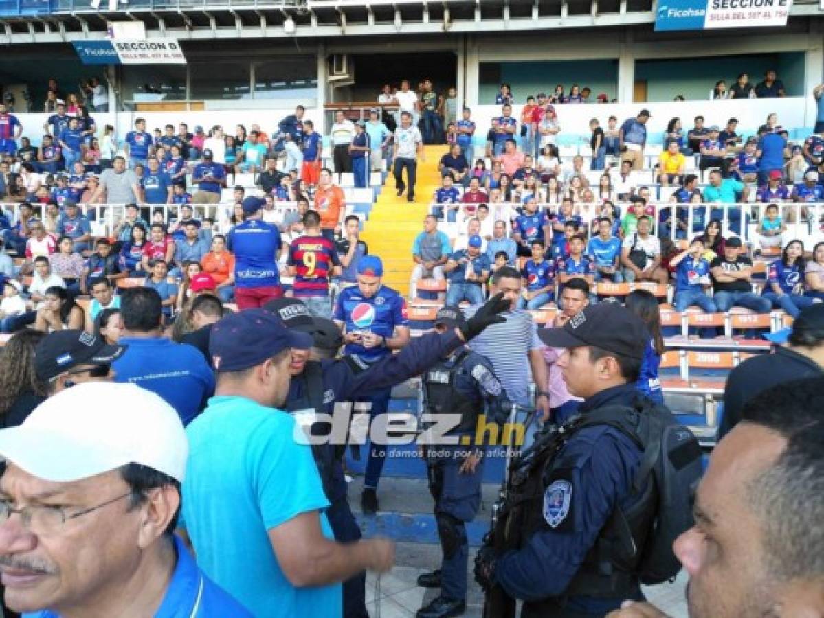 No viste en TV: Pelea en las gradas y la entrada de Bodden a Walter Martínez