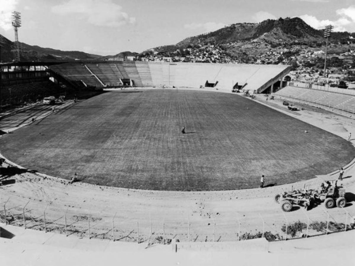 Las fotos inéditas de la última gran remodelación en el Estadio Nacional de Tegucigalpa