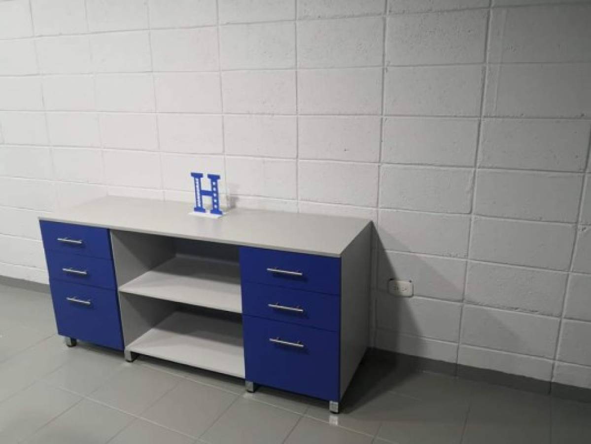 El lindo camerino que estrenará Honduras en el Olímpico; con cocina y sala de juntas