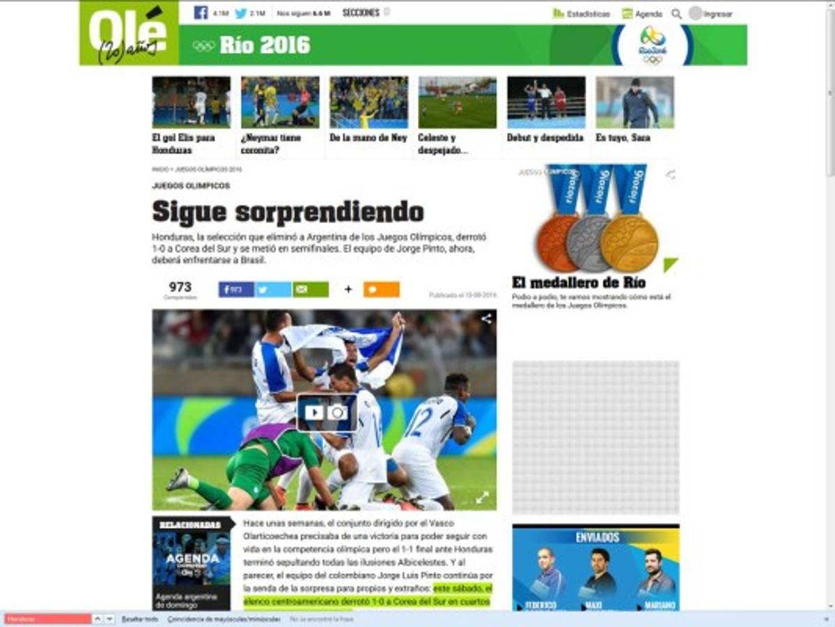 Prensa internacional destaca histórico pase de Honduras: 'De no creer'