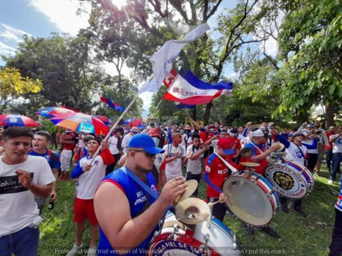 ¡Espectacular! Afición del Olimpia se desborda con banderazo al club y se acuerdan de Motagua