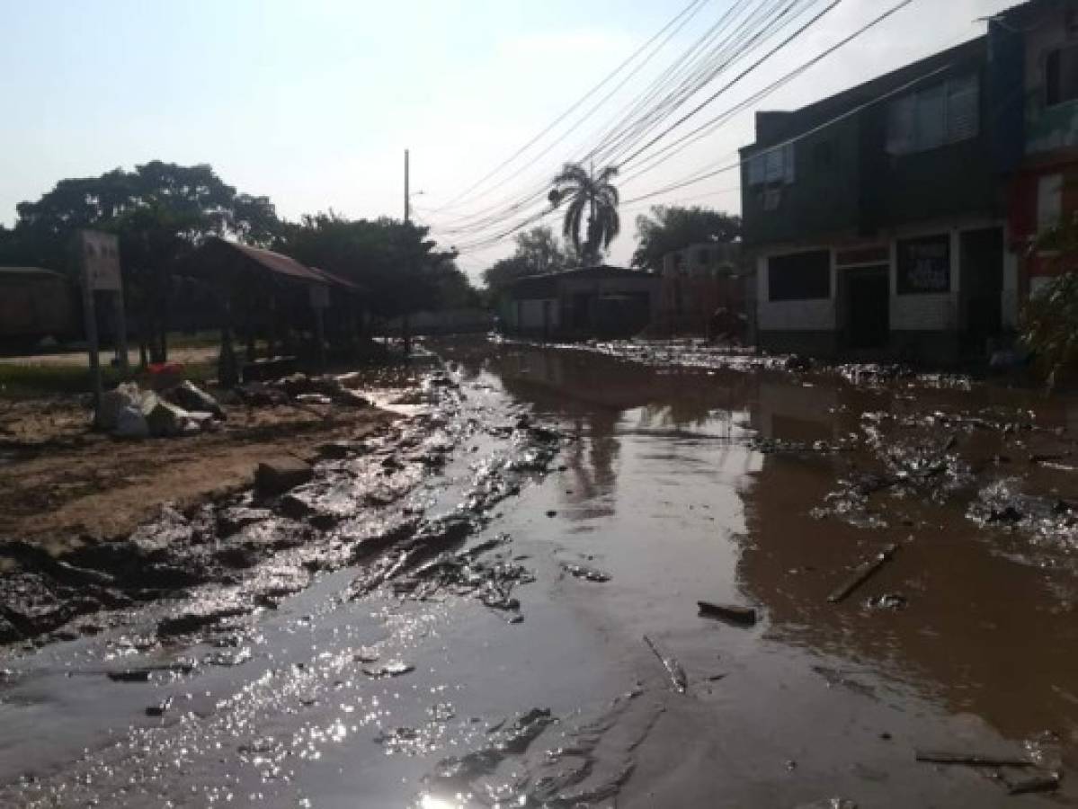 Así se encuentran las colonias de La Lima y Chamelecón tras el huracán Eta